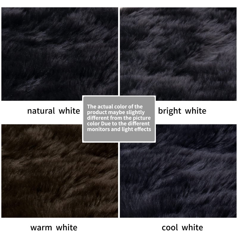 Ciicool Black Fur Fluffy Rug, 2x4 ft Small Faux Fur Rug for Bedroom, Washable Faux Sheepskin Rugs for Sofa Couch Seat Cushion, Thick Shaggy Furry Floor Carpets for Bedside Living Room - Image 4